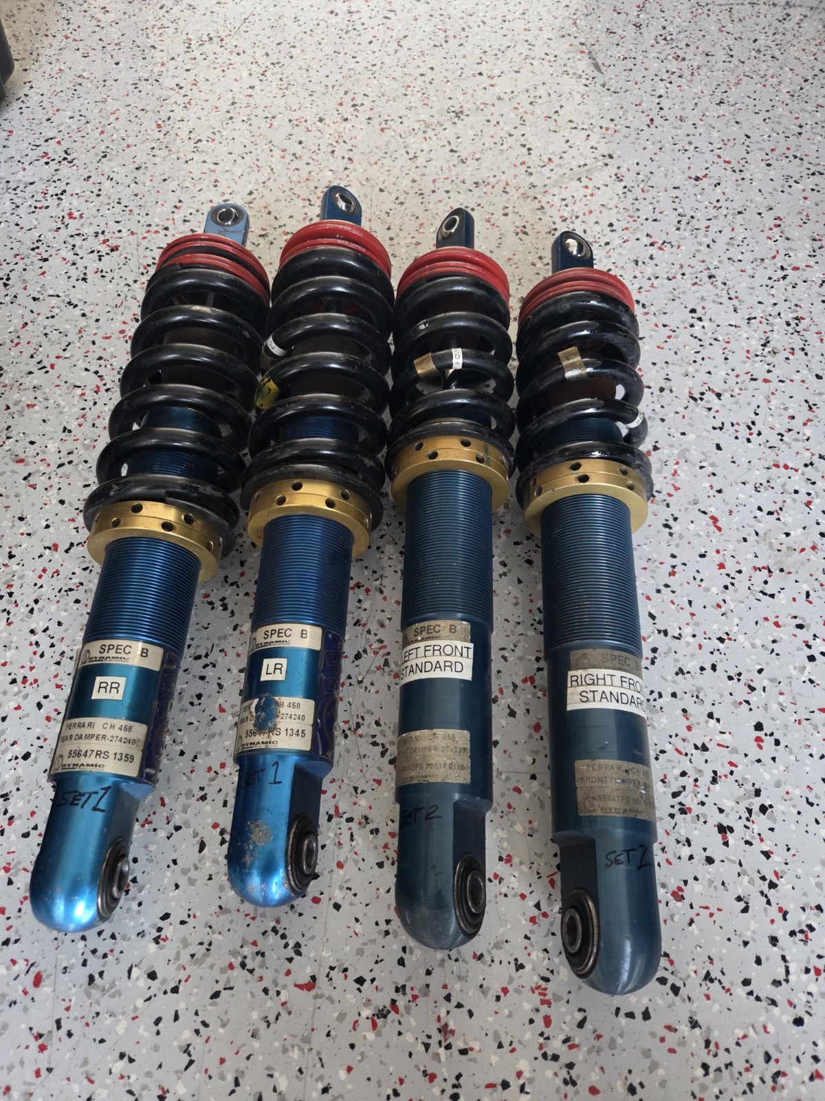 Set of 4 Front & Rear Shock Shocks for Ferrari 458 Challenge 2015