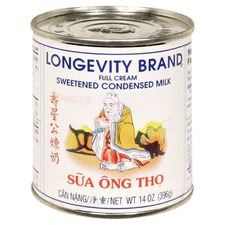 Longevity Sweetened Condensed Milk 14 Oz. Pack of 2
