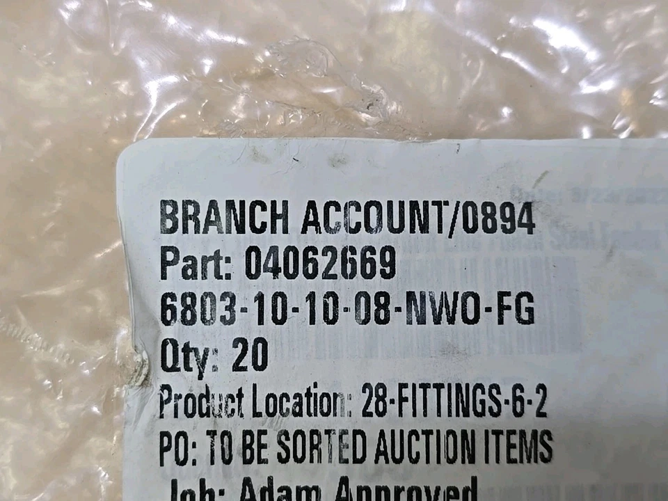 20 - 5/8" Male JIC x 5/8" Male JIC x 1/2" Male O-Ring Boss Branch Forged Tee New - Image 3 of 4