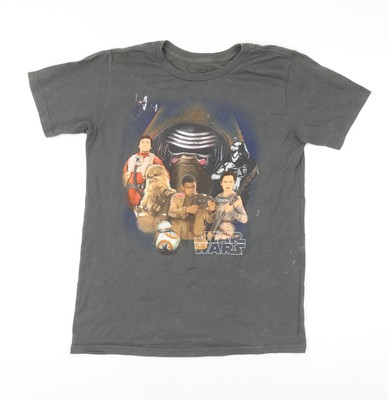 Disney Store Star Wars Kids Black Graphic T-Shirt Size L UK