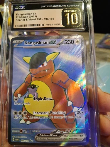 English Kangaskhan Ex Cgc 10 PRISTINE Scarlet And Violet 151 190/165 Holo Full