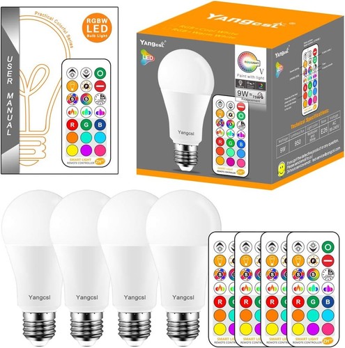 LED Light Bulbs 85W Equivalent 1200lm, RGB Color Warm White, Multi, Rgb - Picture 7 of 7