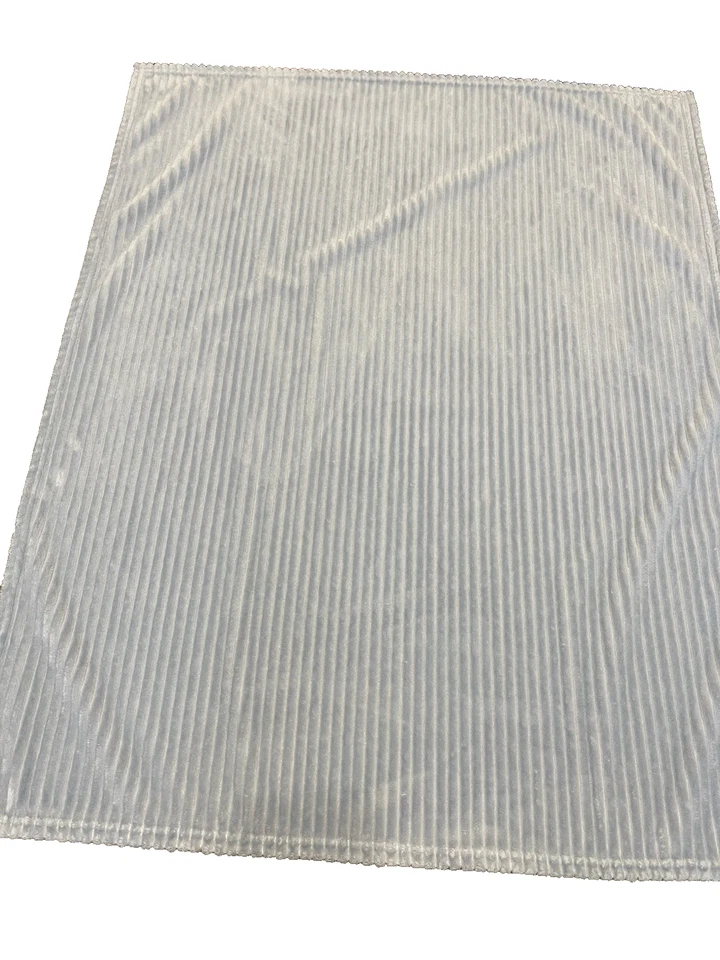 Manta de chenilla azul Mon Lapin acanalada bebé suave Lovey seguridad Foto 3 de 4