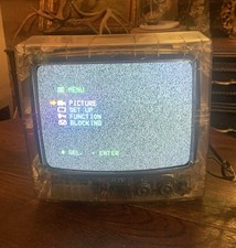 KTV 13CLR-VR 13" See Through Clear Shell Prison Color TV CRT Gaming Retro Vtg