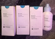 4 Coloplast 19075 Brava Ostomy Absorbing Powder 1oz Bottles Exp 2021-2022 GOOD!
