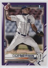 2021 Bowman Draft Purple 115/250 Tyler Mattison #BD-58 ut4