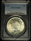 1923-P $1 Peace Silver Dollar MS64 PCGS - Free Shipping USA