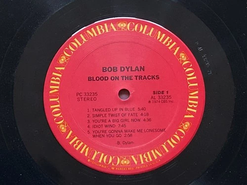 Bob Dylan Blood On The Tracks USA 1st Pressing Vinyl LP Ex