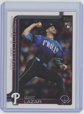 2025 Topps Update Max Lazar #US194 Golden Mirror Image Variation RC PHILLIES