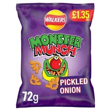 Monster Munch Pickled Onion Snacks Pack of 18 X 72g