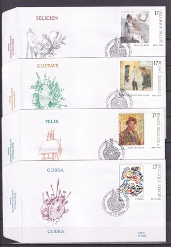 [LG79239] Belgium N°2741/2744FDC Art First Day Cover COB € 12,00 SUPERB