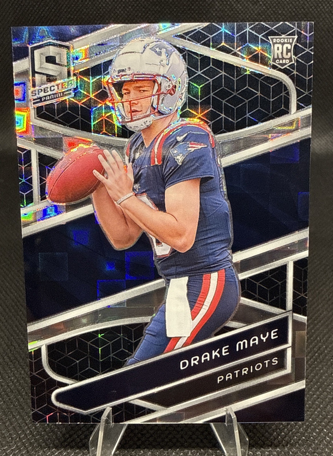 DRAKE MAYE 2024 Panini Spectra #113 RC Spectris Prizm 17/30 Patriots Rookie QB!