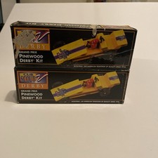 Vintage 1996 Cub Scout Pinewood Derby Kit Wooden Car Kit Grand Prix 2 units
