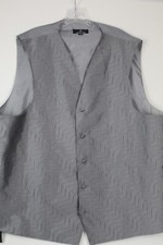 Claiborne Striped Swirl Vest Gray Dressy Lined Size 2xf