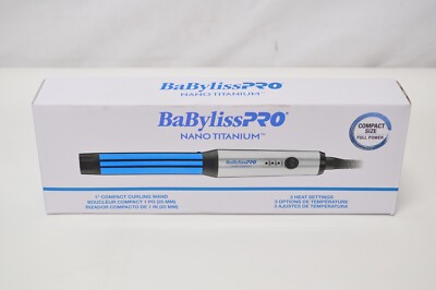 NEW Babyliss Pro Nano Titanium 1'' Compact Curling Wand for Hair