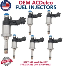 x6 OEM ACDelco Fuel Injectors For 2010, 2011 Chevrolet Camaro 3.6L V6 #12638530