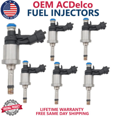 x6 OEM ACDelco Fuel Injectors For 2008, 2009, 2010, 2011  Cadillac STS 3.6L V6