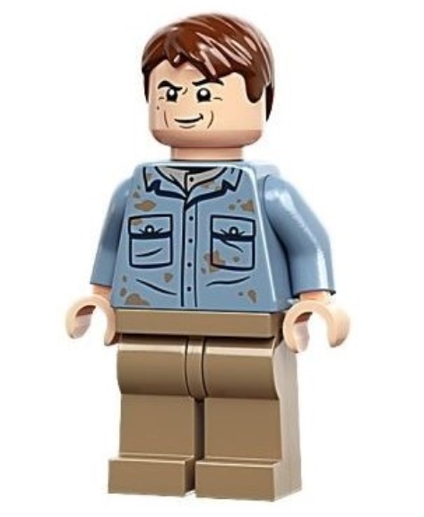 Lego Dr. Alan Grant 76961 Blue Shirt with Pockets Jurassic World