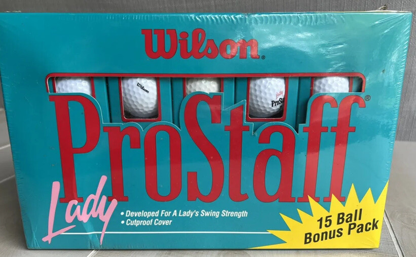 Wilson  vintage Lady ProStaff Golf Balls, Pack of 15 golf balls , new in box