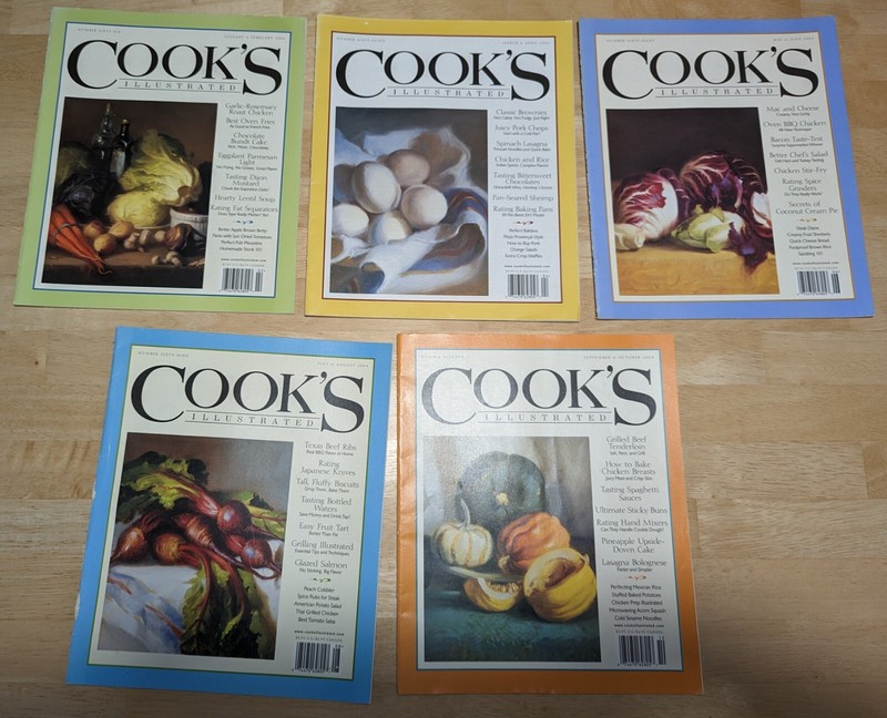 Cook's Illustrated Magazine - *2004 JANUARY-OCTOBER* - 5 Back Issues #66-70
