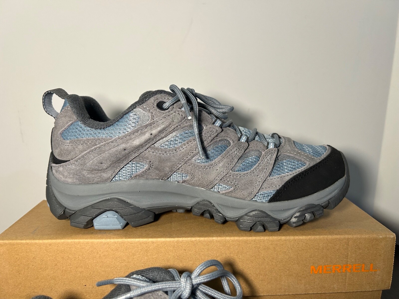 Scarpe da trekking Merrell Moab 3 impermeabili sneaker altitudine blu grigio donna 9