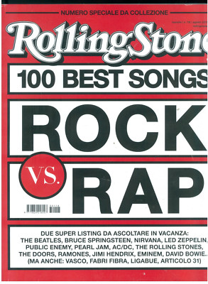 ROLLING STONE MAGAZIN ITALIEN NR. 118 AUGUST 2013 100 BESTE SONGS ROCK VS. RAP