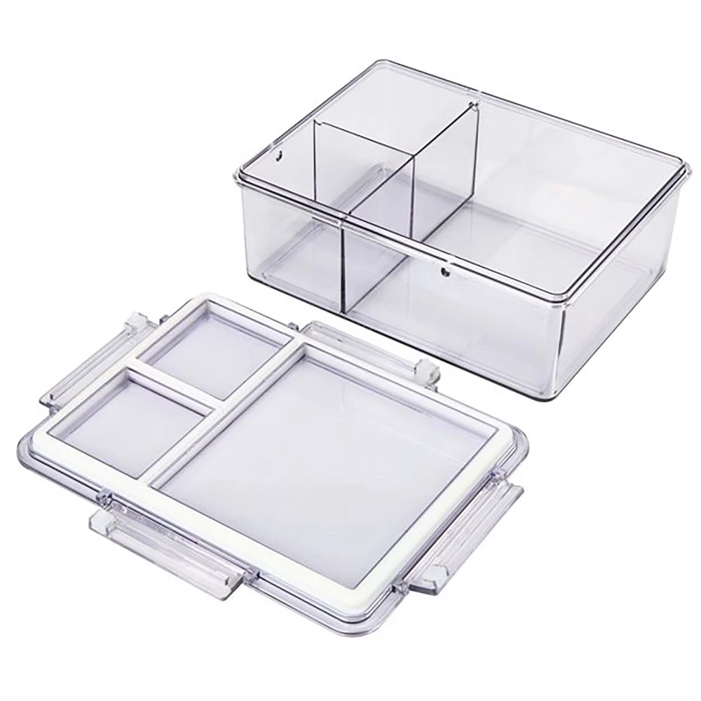 Bento Box Clear Food Storage Container, Set of 3,Durable BPA free clear plastic