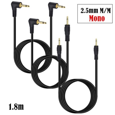 2.5mm Mono TS  Monaural Mini Mono Audio Plug Jack Connector Male to Male Cable