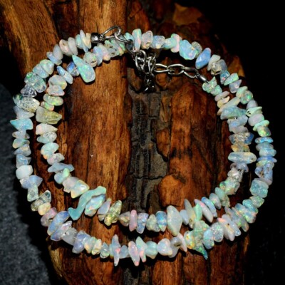 Best Ever Amazing Ethiopian Opal 77.00 Cts Beaded Wonderful Necklace VK 28 E670