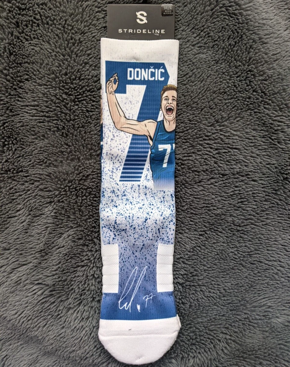 NEW Luka Doncic Dallas Mavericks NBA Basketball Strideline Crew Socks size 8 12