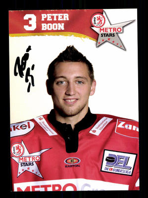 Peter Boon Autogrammkarte Düsseldorfer EG 2007-08 Original Signiert+A 137719