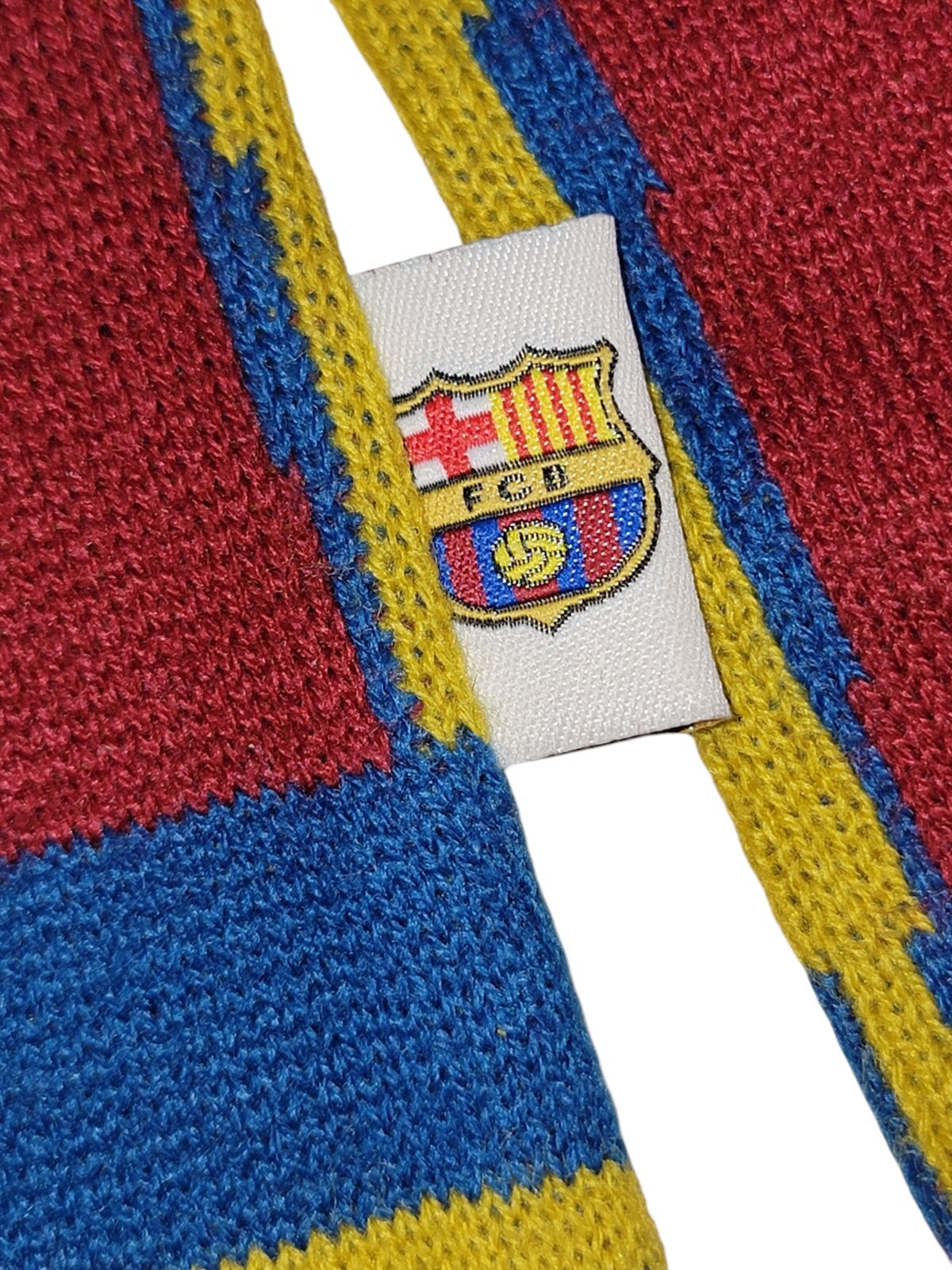 FC Barcelona Soccer Scarf Adult Blue Red Knit Barca FCB Futbol Fan Winter 42" image 6