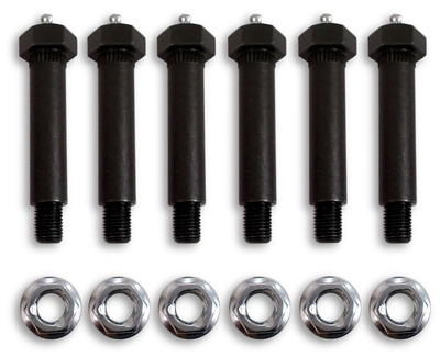 6 (SIX) KIT 3500# Trailer Axle Spring Shackle Grease Type Eye ''wet'' Bolt 9/16 x3
