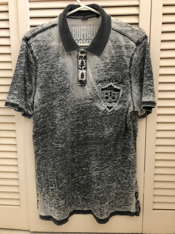 Men's ~Buffalo~ Cotton Blend Short Sleeve Stretch Tie-Dye Graphic Shirt MEDIUM