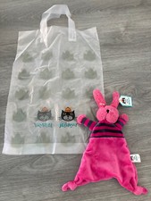 BNWT Rare Little Jellycat Tiglet Pink Bunny Comforter Soother Bredita - Retired