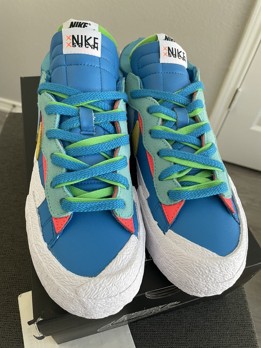 DS Nike Blazer Low Sacai KAWS Neptune Blue white sz8 og Supreme