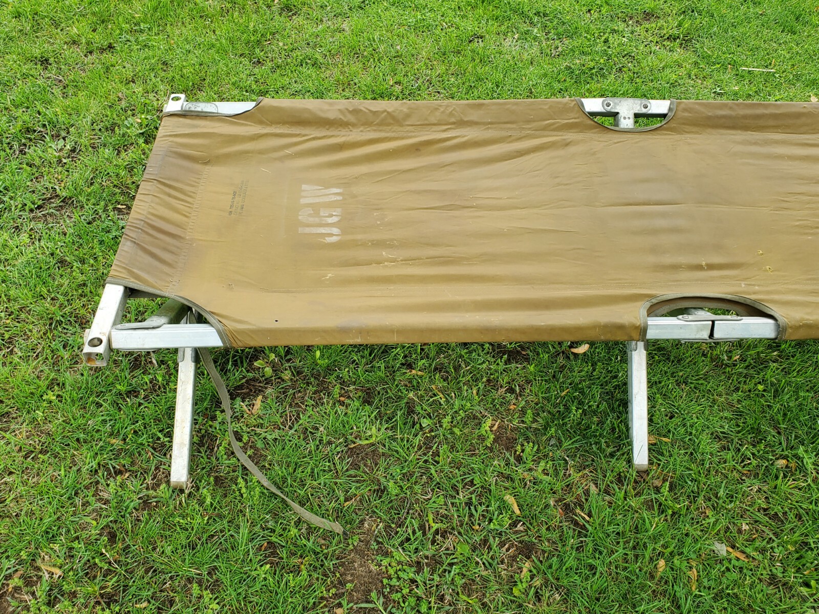Vintage US Army Issue Military Folding Cot Aluminum Frame 7105-00-935 ...