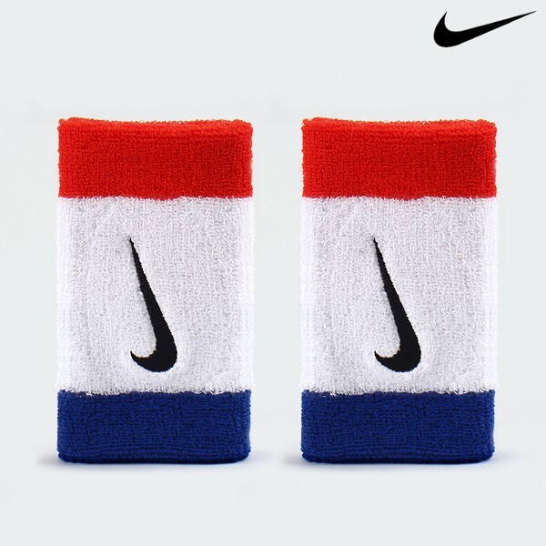 Спортивный браслет Nike Tennis Swoosh с двойным широким ремешком L 2шт NWT AC2287-620 5390₽