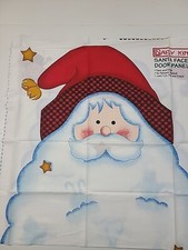 Daisy Kingdom - SANTA FACE DOOR PANEL - With Christmas Ornaments