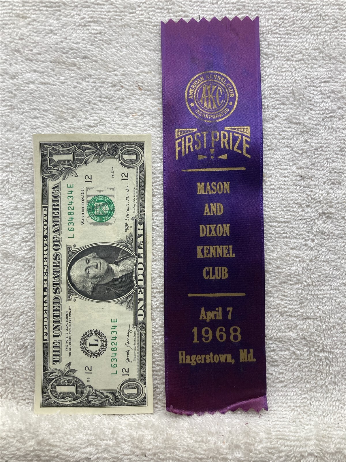 1968 Mason & Dixon Kennel Club AKC Dog Show Ribbon Hagerstown MD Vtg eBay