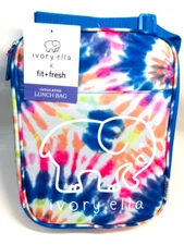 IVORY ELLA **Fit &Fresh Insulated Lunch Bag in Tie Dye Swirl Pattern** NWT