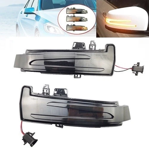 2 x Luz de señal de giro del espejo retrovisor lateral para Mercedes-Benz A B C E Clase S E350 Foto 3 de 4