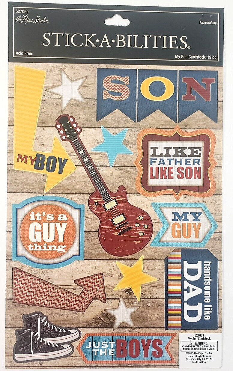 Son Sticker Stickabilities MY SON Cardstock Stickers - 19 pcs | eBay