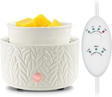 Wax Melt Warmer with Timer- 3-In-1 Wax Melter Burner, Fragrance Warmer for Scent