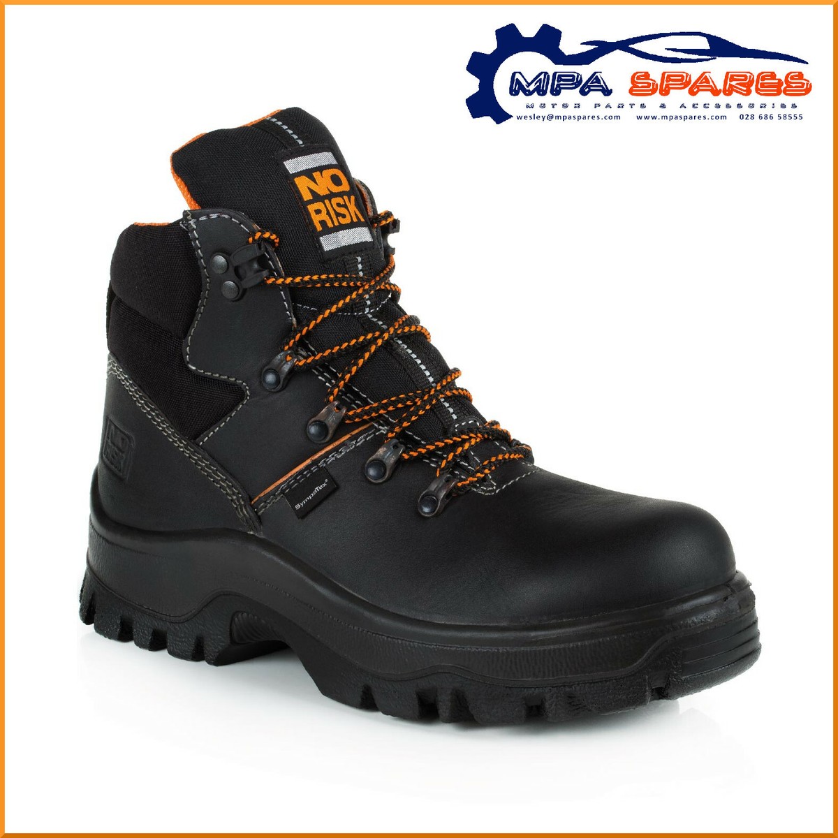 NO RISK FRANKLYN STEEL TOE CAP STEEL MIDSOLE LEATHER SAFETY
