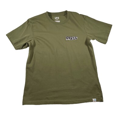 Uniqlo Ut Doraemon Shirt xs Fujiko Manga Olive Green Cotton Mens Graphic