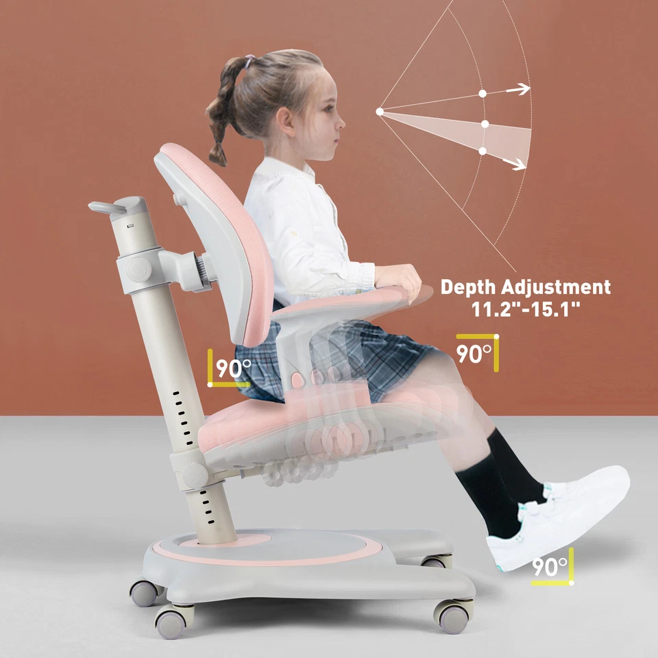 Escritorio de estudio plegable de gran altura ajustable para niños con estantería, cajón Foto 4 de 4