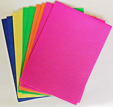 10pc A4 DIY Colour Corrugated Wavy Paper Assorted Sheet Kid Creative Art Craft
