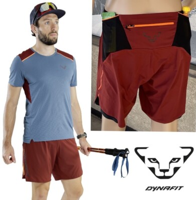 DYNAFIT alpine pro 2 in 1 trail run short ultralight quick dry mesh liner mens S