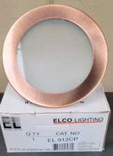 Elco Lighting EL912CP 4” Shower Trim with Frosted Lens Copper